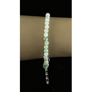 Браслет из хризопраза на застежке, шарик 5мм