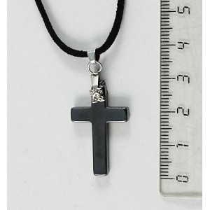 Кулон из гематита "крестик"