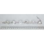 Браслет из горного хрусталя (крупная огранка) на колечках