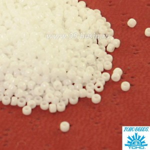 Бисер TOHO №15 цвет 0041 белоснежный непрозрачный ЯПОНИЯ пакет 5 граммов