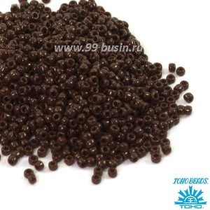 Бисер TOHO №15 цвет 0046 темно-коричневый непрозрачный ЯПОНИЯ пакет 5 граммов