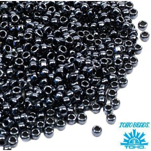 Бисер TOHO №15 цвет 0081 гематит ЯПОНИЯ пакет 5 граммов