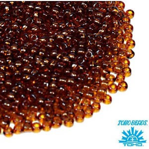 Бисер TOHO №11 цвет 0941 прозрачный коричневый, ЯПОНИЯ пакет 10 граммов