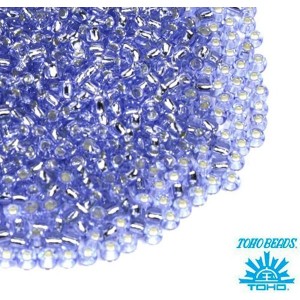 Бисер TOHO №11 цвет 0033 светлый синий, внутреннее серебрение ЯПОНИЯ пакет 10 граммов