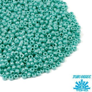 Бисер TOHO №11 цвет 0132 бирюзовый перламутр ЯПОНИЯ пакет 10 граммов