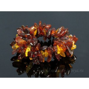 Браслет янтарный облепиха коньячный, медовый Браслет янтарный облепиха коньячный, медовый