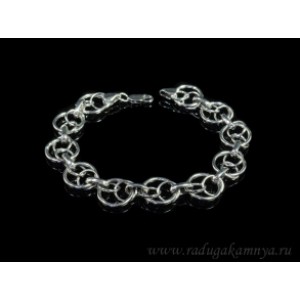 Браслет С925 с родиевым покрытием, 20,5см, 8,2гр