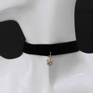 Чокер "Стразинка" звезда, цвет белый, цвет золотистый