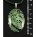 Кулон из цоизита (нат.), овал 47х32мм