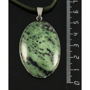 Кулон из цоизита (нат.), овал 47х32мм