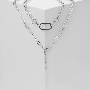 Кулон "Цепь" палочка, цвет серебро Кулон "Цепь" палочка, цвет серебро