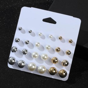 Пусеты  пар "Рэйчел" бусины 6-12, цветные