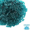 Стеклярус TOHO BUGLE 3 мм № 0007BD тёмная морская волна прозрачный 5 граммов Япония