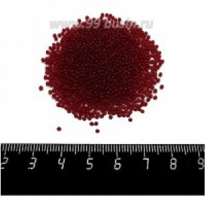 Бисер Чехия прозрачный, размер 13, арт. 90090  красные тона 5 грамм