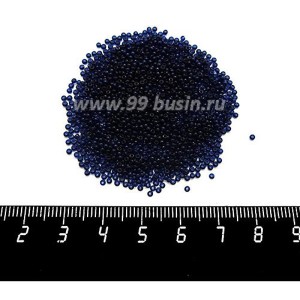 Бисер Чехия натуральный, непрозрачный, размер 13, артикул 60100, темно-синие тона, 5 грамм
