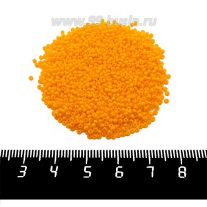 Бисер Чехия цвет непрозрачный оранжевый, арт. 93110, 13 размер, 5 грамм/упаковка