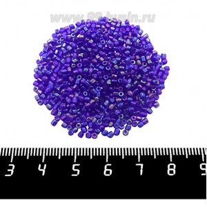 Бисер Богемский граненый, цвет фиолетово-синий ирис, арт. 31100, размер 10, 5 грамм/упаковка, Чехия