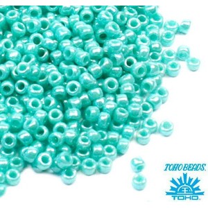 Бисер TOHO №15 цвет 0132 бирюзовый перламутр ЯПОНИЯ пакет 5 граммов