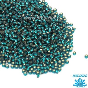 Бисер TOHO №11 цвет 0027BD изумрудный внутреннее серебрение ЯПОНИЯ пакет 10 граммов
