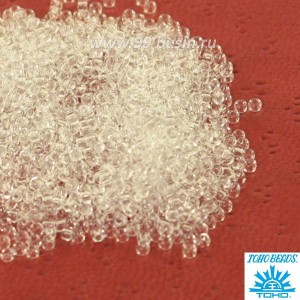 Бисер TOHO №11 цвет 0001 прозрачный бесцветный ЯПОНИЯ пакет 10 граммов