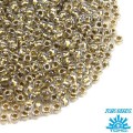 Бисер TOHO №11 цвет 0989 прозрачный хрустальный с золотым центром ЯПОНИЯ пакет 10 граммов