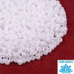 Бисер TOHO №11 цвет 0041F белоснежный матовый непрозрачный ЯПОНИЯ пакет 10 граммов