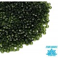 Бисер TOHO №15 цвет 0940 прозрачный тёмный мох ЯПОНИЯ пакет 5 граммов
