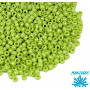 Бисер TOHO №11 цвет 0044 салатовый непрозрачный ЯПОНИЯ пакет 10 граммов