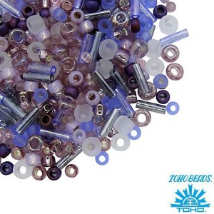 Бисер TOHO Beads Mix, цвет 3216 Kimono- Lilac, 10 грамм/упаковка