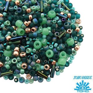 Бисер TOHO Beads Mix, цвет 3222 Tatsu-Teal, 10 грамм