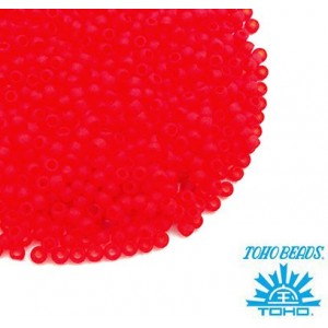 Бисер TOHO №11 цвет 0005F прозрачный красный матовый, ЯПОНИЯ пакет 10 граммов