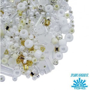 Бисер TOHO Beads Mix, цвет 3212 Hasu-White, 10 грамм/упаковка
