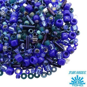Бисер TOHO Beads Mix, цвет 3224 Mahou- Blue/Green, 10 грамм/упаковка
