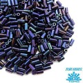 Стеклярус TOHO BUGLE 3 мм № 0082 синий ирис 5 граммов Япония