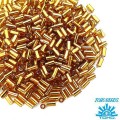 Стеклярус TOHO BUGLE 3 мм № 0022C медовый серебристое отверстие 5 граммов Япония