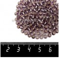 Бисер Чехия прозрачный "Огонек", 6 размер, арт. 27010 темно-сиреневые тона, 10 грамм/упаковка