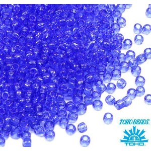 Бисер TOHO №15 цвет 0942 прозрачный синий  ЯПОНИЯ пакет 5 граммов