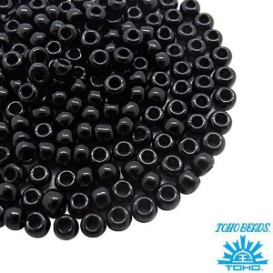 Бисер TOHO №8 цвет 49 черный ЯПОНИЯ пакет 10 граммов