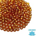 Бисер TOHO №8 цвет 22C медовый внутреннее серебрение ЯПОНИЯ пакет 10 граммов
