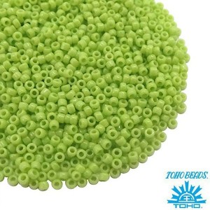 Бисер TOHO №15 цвет 44 салатовый непрозрачный ЯПОНИЯ пакет 5 граммов