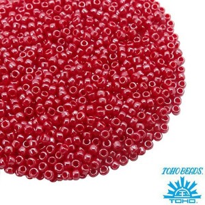 Бисер TOHO №15 цвет 125 темно-красный/перламутр ЯПОНИЯ пакет 5 граммов