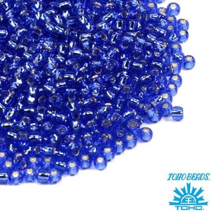 Бисер TOHO №15 цвет 0035 васильковый внутреннее серебрение ЯПОНИЯ пакет 5 граммов
