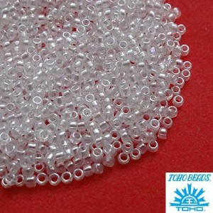 Бисер TOHO №15 цвет 0141 белый перламутр ЯПОНИЯ пакет 5 граммов