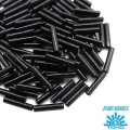Стеклярус TOHO BUGLE 9 мм № 0049 черный непрозрачный 5 граммов Япония