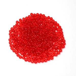 Бисер Чехия PRECIOSA прозрачный красный, 8 размер, арт 90070, 10 граммов