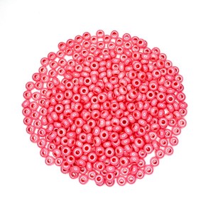 Бисер Чехия PRECIOSA непрозрачный блеск 8 размер, арт. 16398, розовые тона, УП. 10 граммов