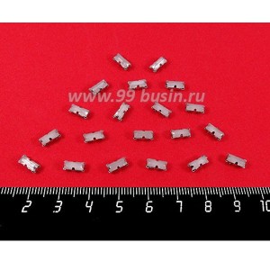 Стразы АКРИЛОВЫЕ пришивные в цапах "брусочек" Мини 8*4 мм, цвет полупрозрачный белый, 20 штук/упаковка
