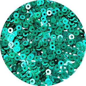 Пайетки плоские 3 мм  Parasailing Green № 1003 Индия 3 грамма (ок. 1000 штук)