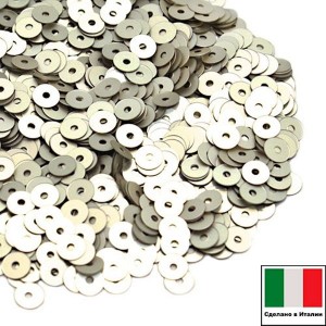 Пайетки 4 мм Италия плоские цвет 226W Champagne Satinato (Шампань сатин) 3 грамма (ок. 900 штук) Пайетки 4 мм Италия плоские цвет 226W Champagne Satinato (Шампань сатин) 3 грамма (ок. 900 штук)