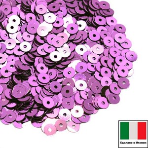 Пайетки 3 мм Италия плоские цвет 5031 Lilla Metallizzati ( Лиловый металлик) 3 грамма (ок.1600 штук) Пайетки 3 мм Италия плоские цвет 5031 Lilla Metallizzati ( Лиловый металлик) 3 грамма (ок.1600 штук)